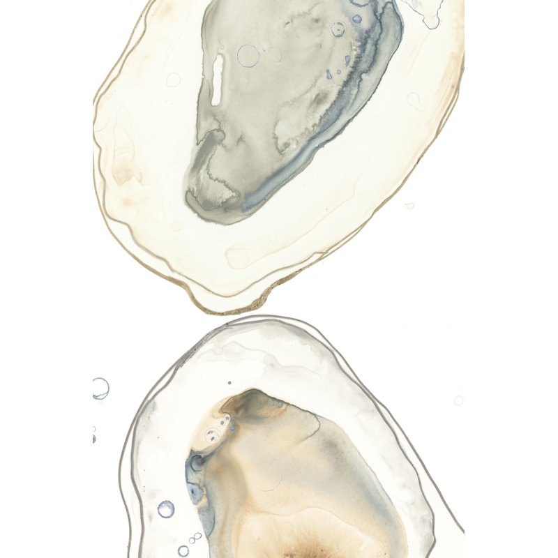 Ocean Oysters II by June Erica Vess - Painting, 76 cm H x 51 cm W, Wrapped Canvas