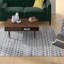 Tapis ivoire / bleu tissé à plat à la main Lilliana-2077502782