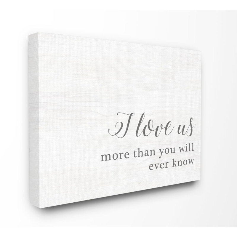 «I Love Us Family Home Inspirational Word Design», impression sur toile, H 16 po x l 20 po x P 1,5 po, Toile tendue