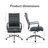 Mid Back Office Desk Chair, Conference Room Chairs with Wheels, Executive Leather Swivel Ribbed Height Adjustable  Rolling Chair.-929933954-929933955