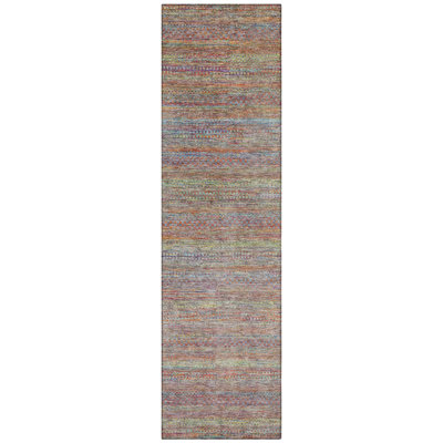 Machine Washable Indoor/Outdoor Oden ACN2148 Striped Rug
