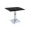 Square with Steel Base Dining Table