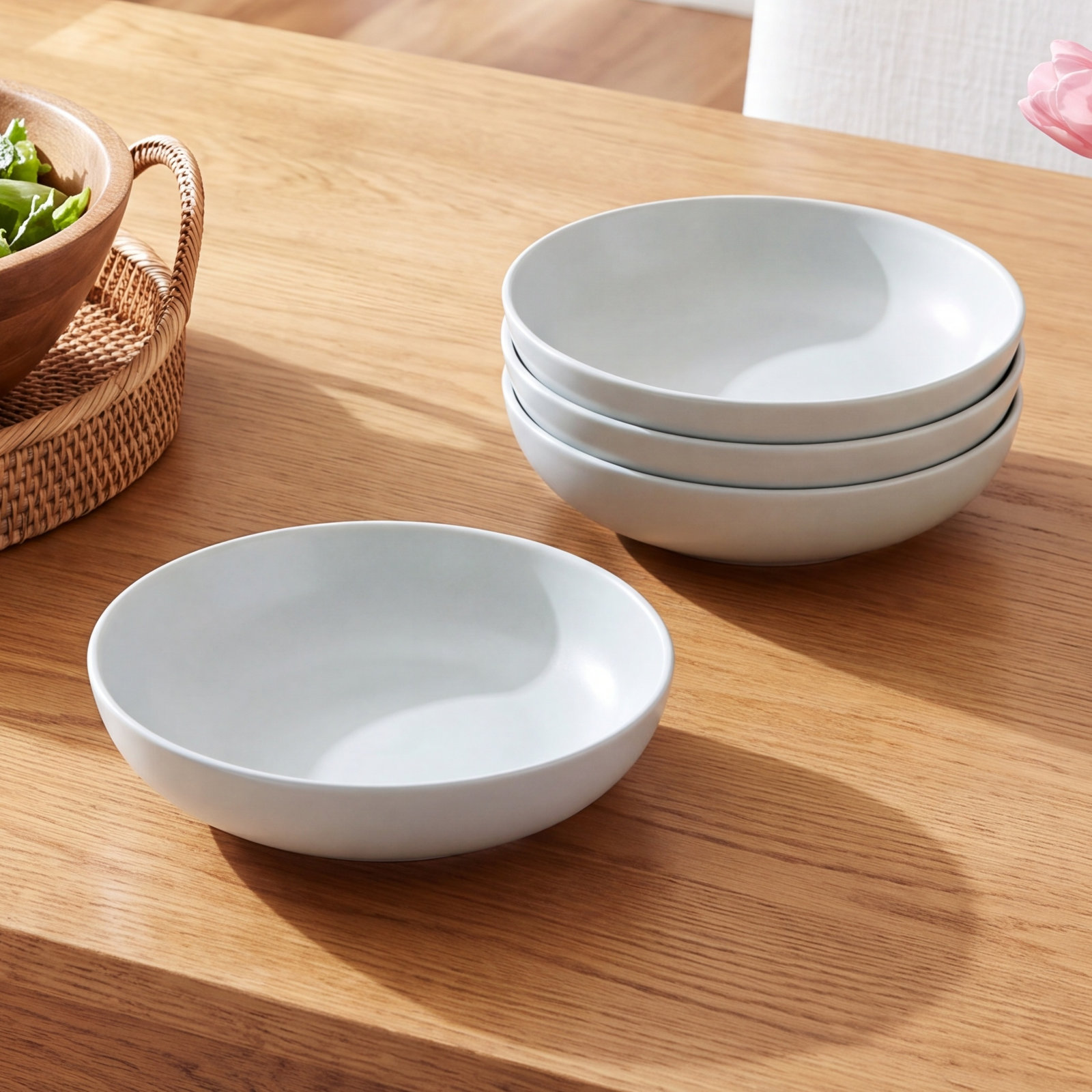 Coupe Stoneware Pasta Bowl, Blue