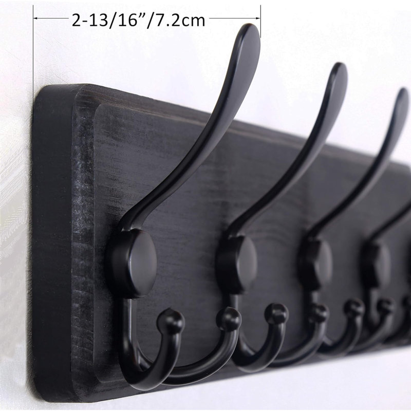Alyviah Metal Wall 5 - Hook Wall Mounted Coat Rack