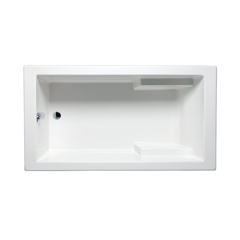 Galveston 66" x 38" Drop In Combination Acrylic Bathtub, White