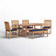 Summerton 84.5'' Rectangular 6 - Person Outdoor Dining Set with Cushions