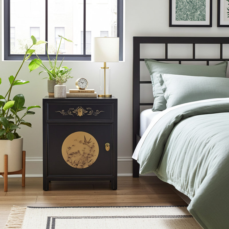 Absolom Side Table, Black
