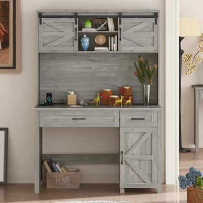 Farmhouse 47" Desk With 3 Drawers