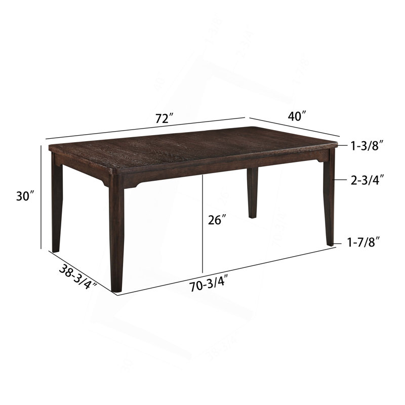 Magnifique table de salle à manger rectangulaire en chêne foncé, 7 pièces : table, 6 chaises