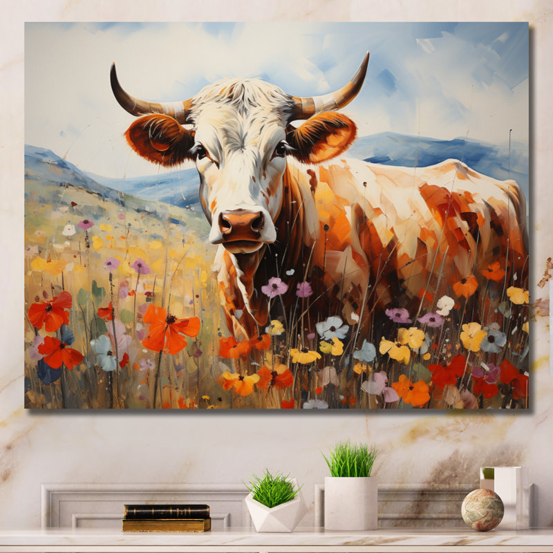 «Cow Natures Symphony II», reproduction sur toile, H 30 po x l 40 po x P 1,5 po, Toile tendue