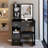 Small Space Left Drawer Desktop Vanity Table + Cushioned Stool, 2 AC+2 USB Power Station-277867220