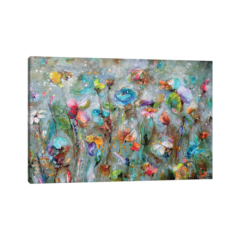 Flowers By Dawn by Studio Paint-Ing - Wrapped Canvas Gallery-Wrapped Canvas Giclée, 45.72 cm H x 66.04 cm W