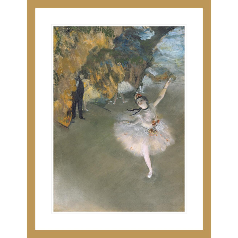 «The Star or Dancer on the scène» par Edgar Degas, impression par estampe numérique encadrée, H 29,5 po x l 22,76 po
