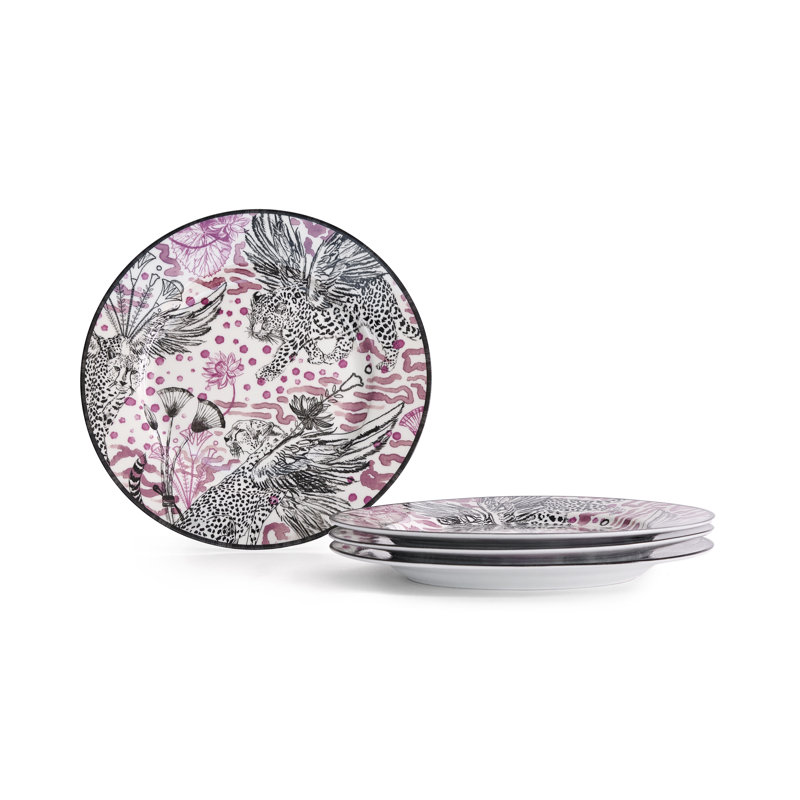 Marchesa Serengeti 4-Piece Salad Plate Set Porcelain