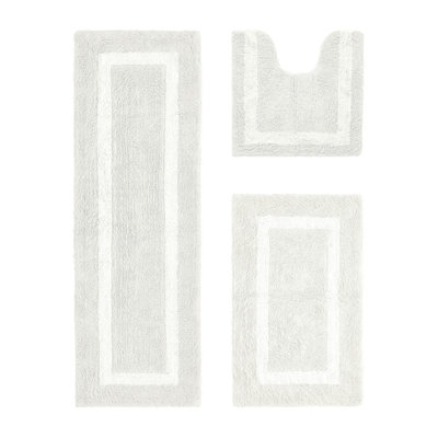 Atle Reversible Cotton Tufted Bath Rug Set