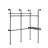 Adjustable 118" Heavy-Duty Metal Pipe Garment Rack with LED Light - Wall-Mounted Clothing Rail System for Warehouse/Commercial Use