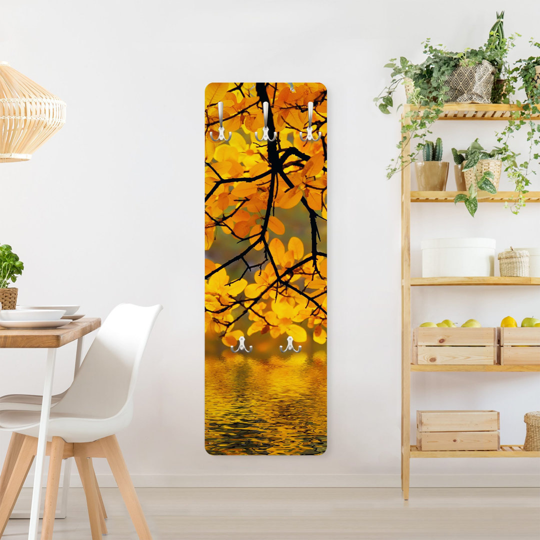 Richard 5 - Hook Wall Mounted Coat Rack in Orange
