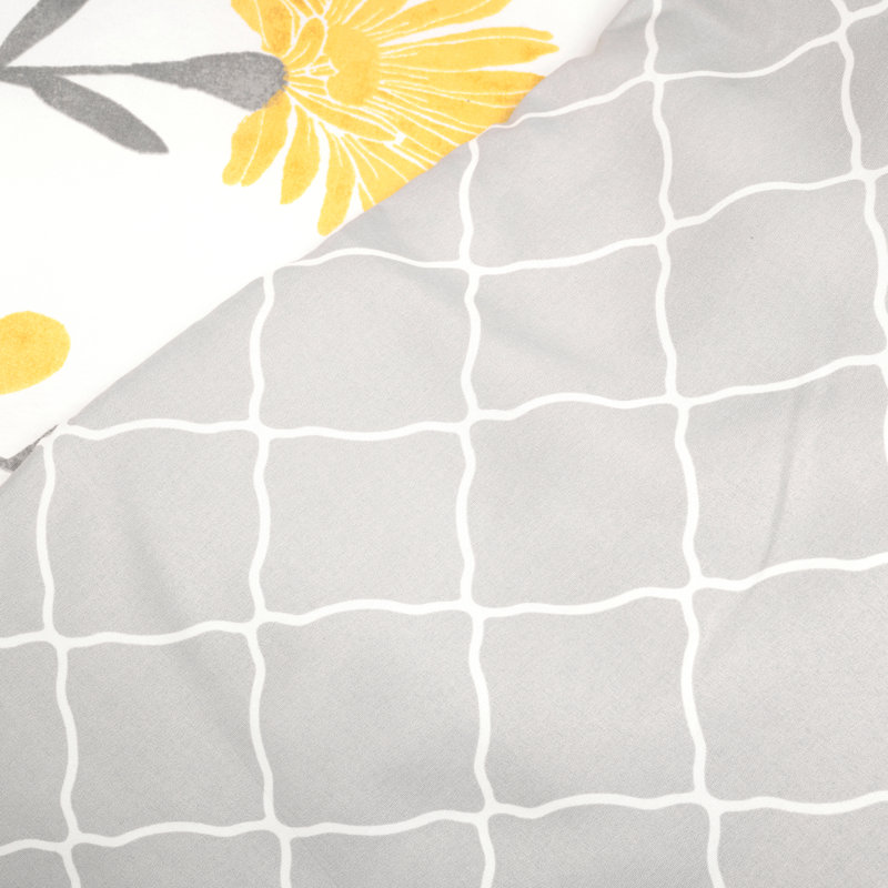 Aprile Soft Reversible Oversized Comforter, Yellow Floral, Queen Comforter + 7 Additional Pieces