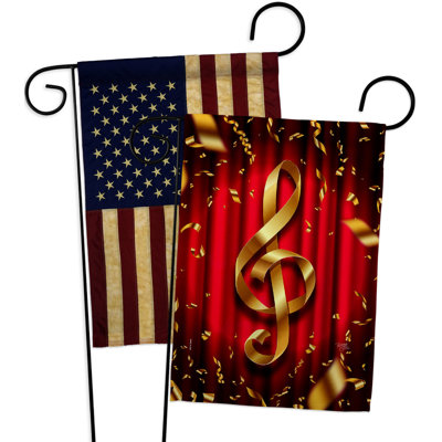 Drapeau de jardin à 2 côtés en polyester 18 x 13 po