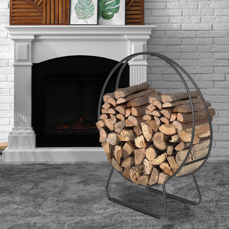 Rannie 33.5'' W Metal Log Rack