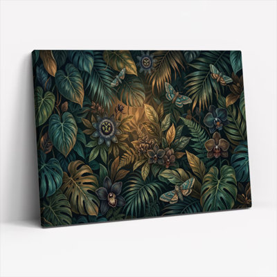 Art mural sur toile Gallery Wrap pour le salon, la chambre à coucher, le bureau ou le vestibule - Décoration murale décorative avec jungle tropicale