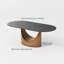 Table de salle à manger moderne minimaliste ovale avec plateau de table en pierre frittée-636765557-636765553