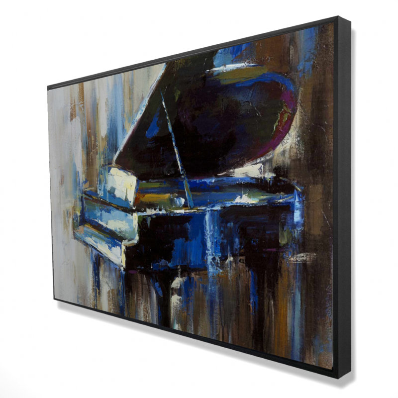 "Piano à queue abstrait" sur toile