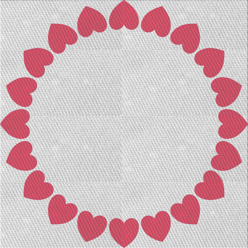 Tapis rose Ajhar, Carré 6 pi