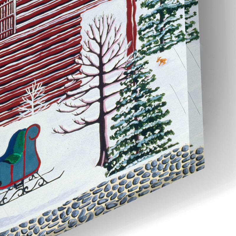 «Winter Evening Fun» par Susan Henke, art en verre acrylique Wal Art, H 16 po x l 24 po x P 0,2 po