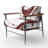 Tamerlane Gold Circle - Upholstered Modern Glam Accent Arm Chair-100538677-87120418