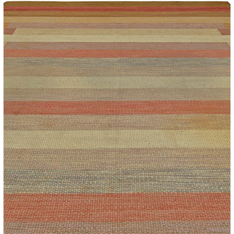 Vintage One-of-a-Kind Rectangle 5'5" X 8' 1940s Wool Area Rug in