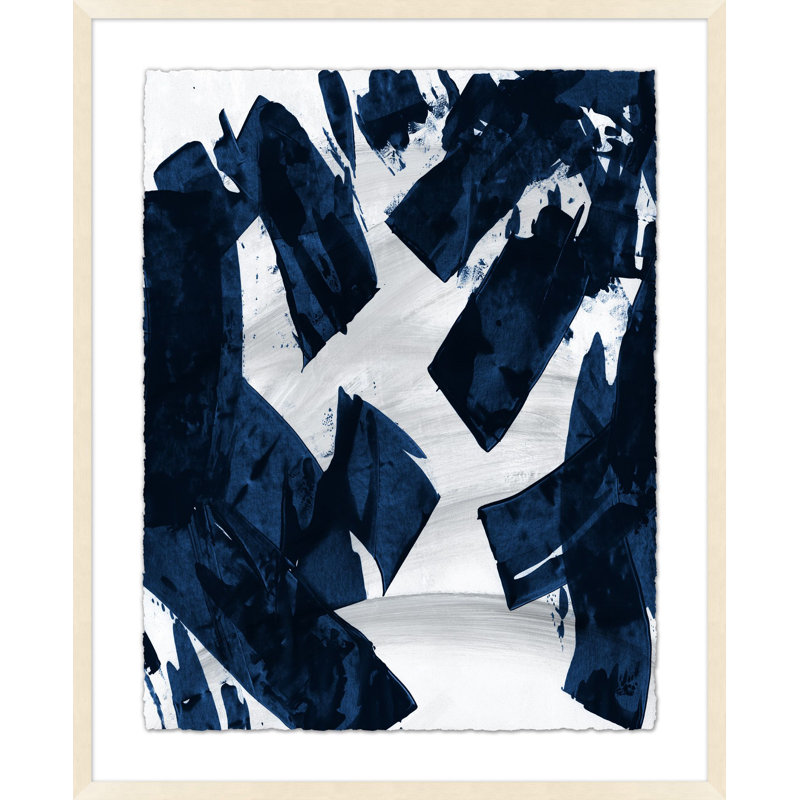 Navy Shards 2 Print by Mat Sanders