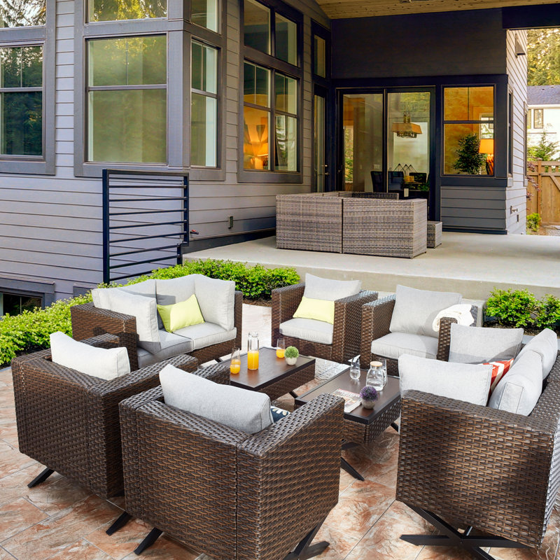 Boydston 8 - Person Patio Conversation Set with Cushions