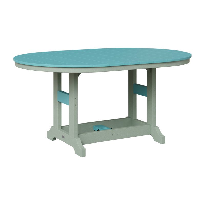 Table de bar Berlin Classic, H 39,5 po x l 44 po x P 64 po, Écume de mer, écume de mer, Bleu Aruba