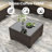 7 Person Patio Wicker Furniture Set With Swivel Rocking Chair-440018131