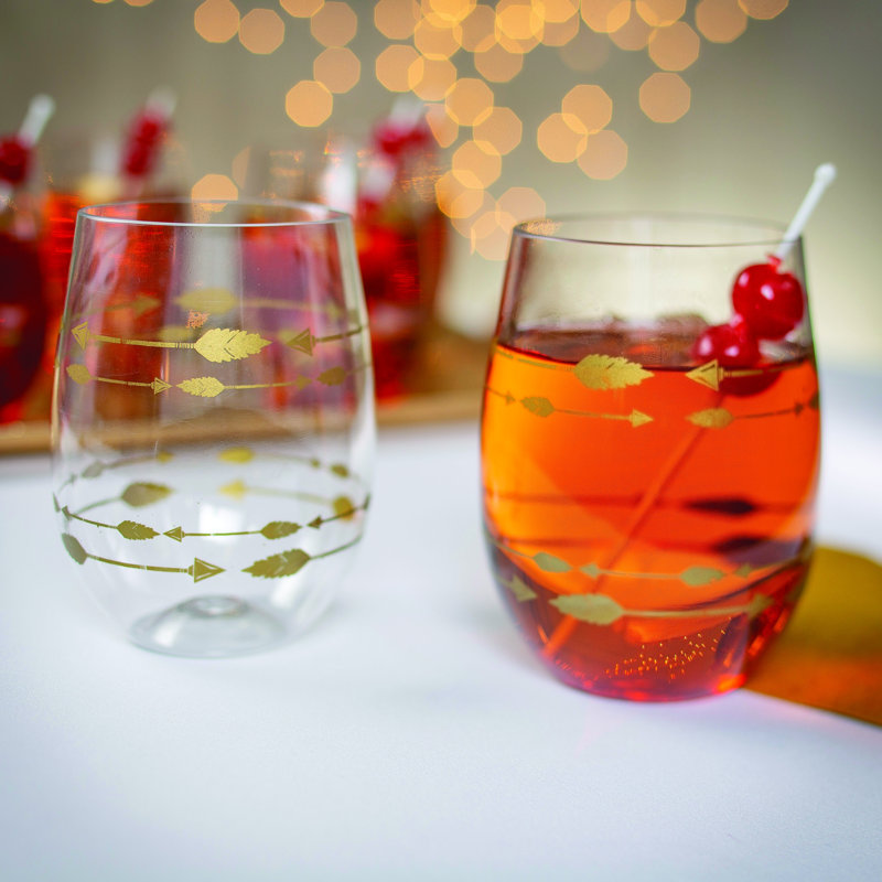 Locksly 12oz. Stemless Wine Glass Set