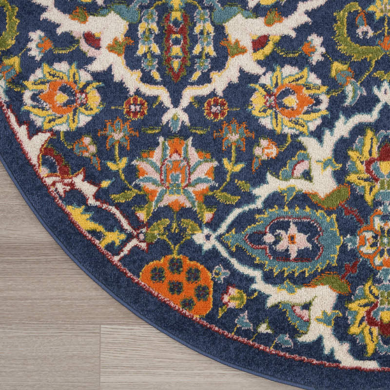 Whiteley Oriental Indoor Rug, Round 5'3"