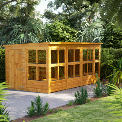 Powersheds 14 x 8ft Timber Tongue & Groove Pent Potting Shed
