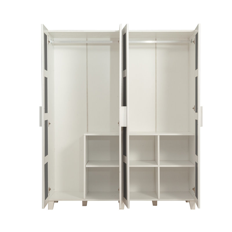 Armoire Abdihakim, Blanc / anthracite