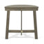 Table de bistro pliante demi-ronde d'extérieur en bois d'acacia, fini gris
