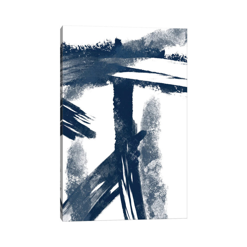 Navy Striking Seams I by Marcus Prime - Wrapped Canvas Gallery-Wrapped Canvas Giclée, 66.04 cm H x 45.72 cm W