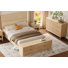 Ensemble de chambre à coucher 2 pièces Soren - Structure de lit grand et commode 6 tiroirs