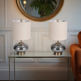 Ensemble de 2 lampes de table en verre 23,5 po Sibin
