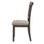 Ensemble de 2 chaises d'appoint beiges et grises patinées