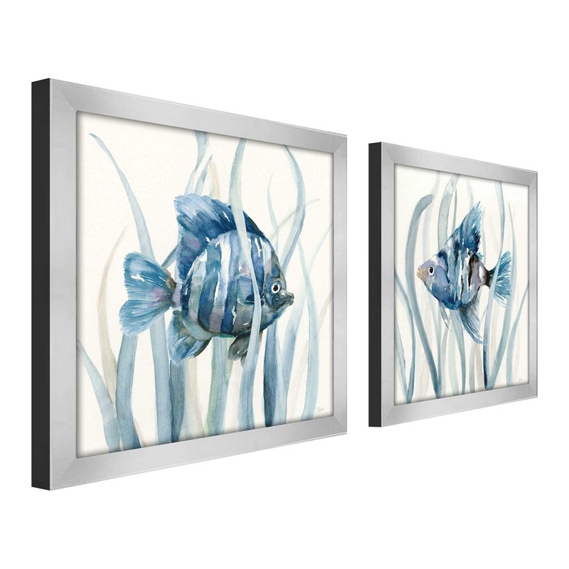 Fish in Seagrass, ensemble de 2 pièces encadrées sur papier