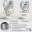 Blanc et bleu damassé brise - décoration murale miroir damassé-1108892859