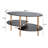 Mollen Oval Glass Top Coffee Table-782697178