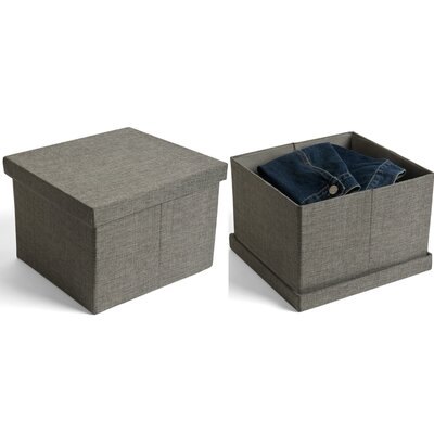 California Closets® The Everyday System™ Fabric Box Small -  Martha Stewart, 5546-10855-10855-DKGRY
