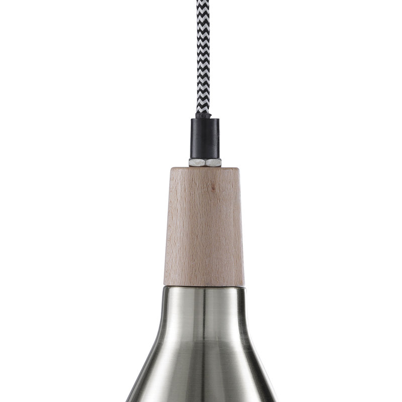 Venanzio 1 - Light Cone Pendant, Nickel Matt