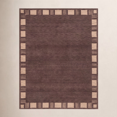 Hand-Tufted Geometric Wool Rug